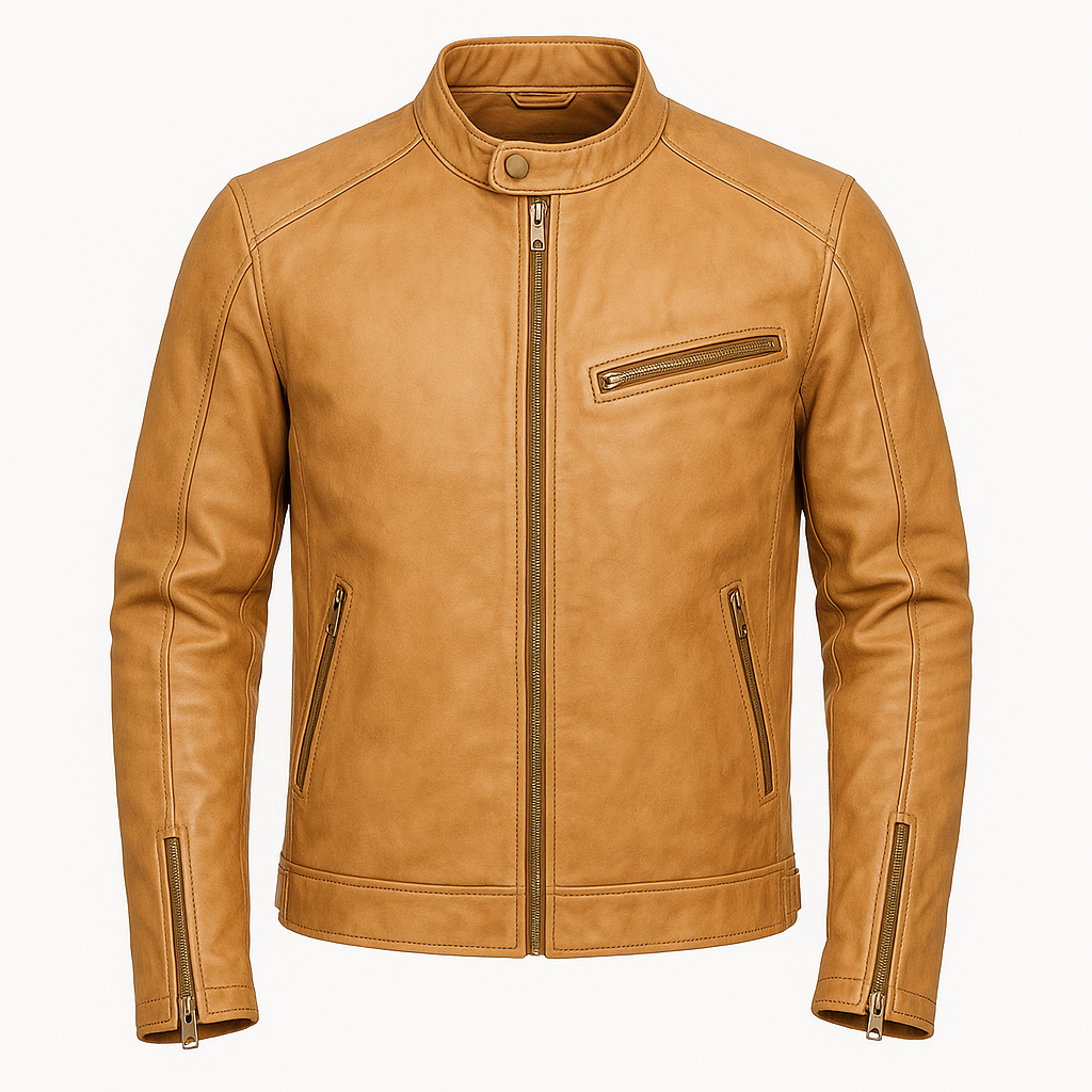 Men's Weatherproof Leather Jacket Genuine Black Leather