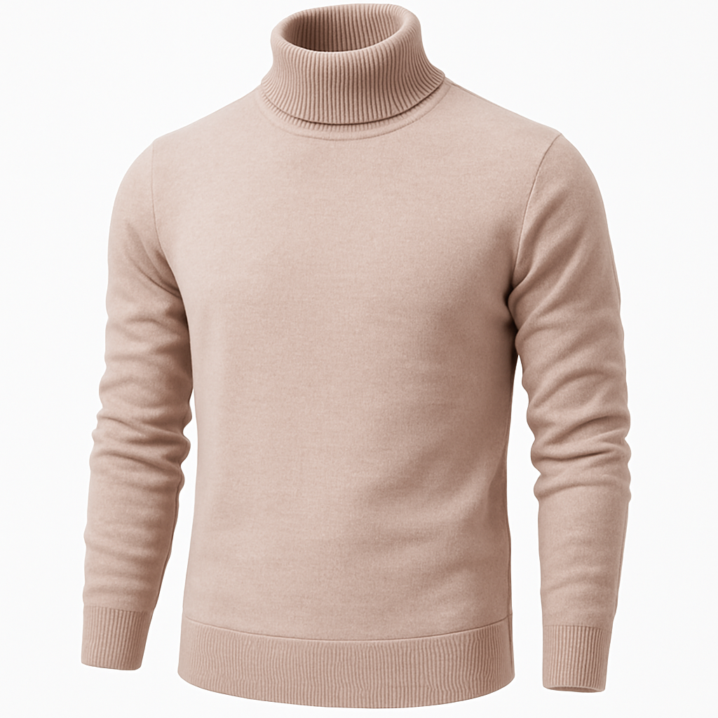 Men’s Turtleneck Jumper – Slim Fit Knit Sweater – Elegant & Warm Winter Pullover