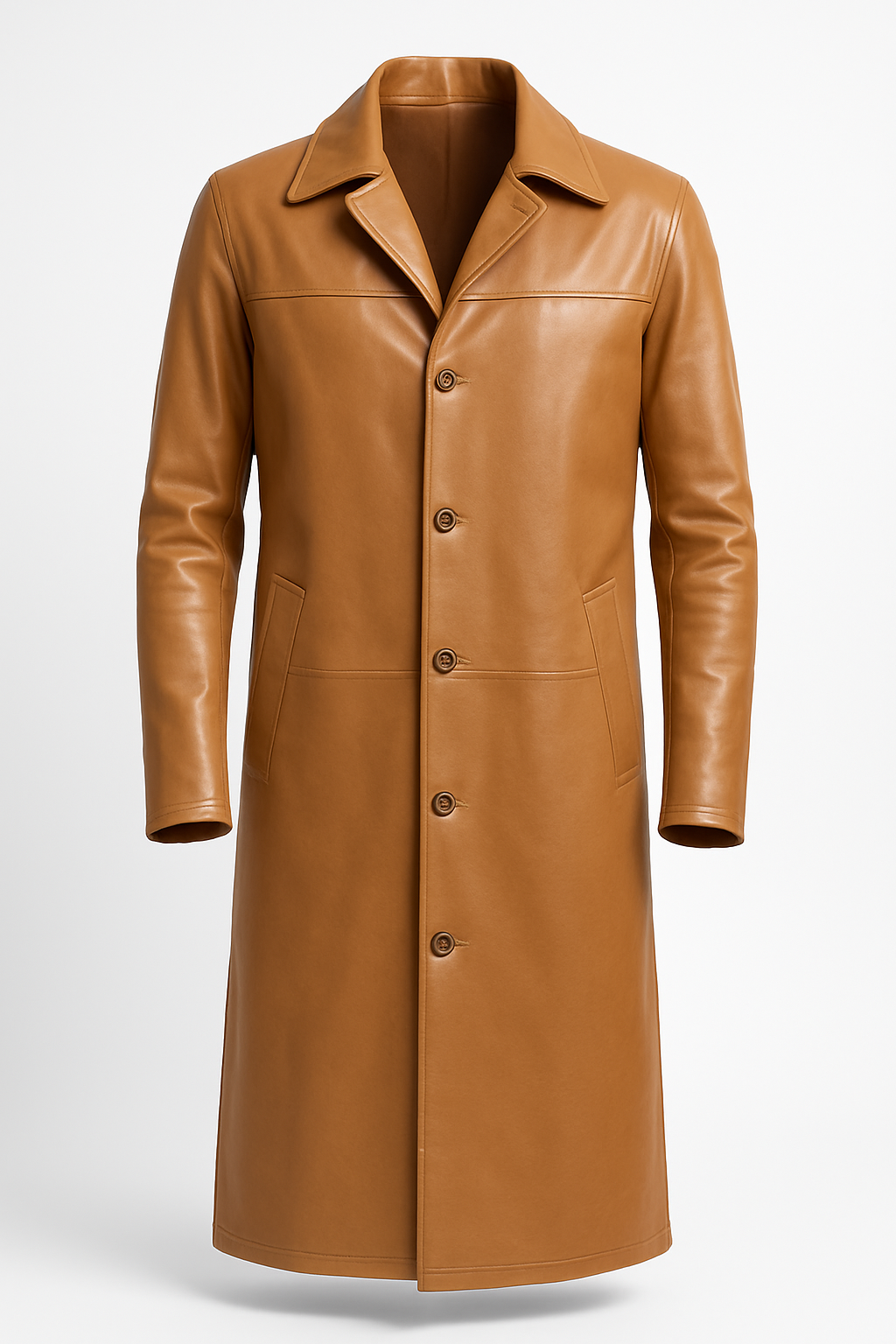 Men’s Long Coat – Full-Length Overcoat – Elegant Warm Winter Outerwear