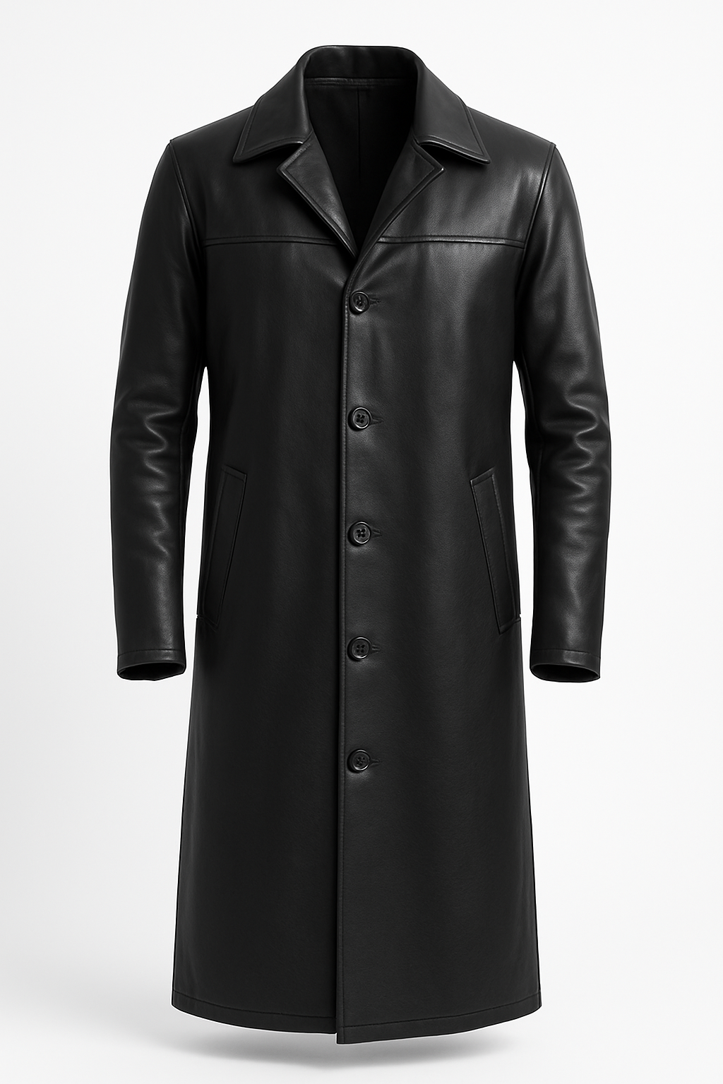Men’s Long Coat – Full-Length Overcoat – Elegant Warm Winter Outerwear
