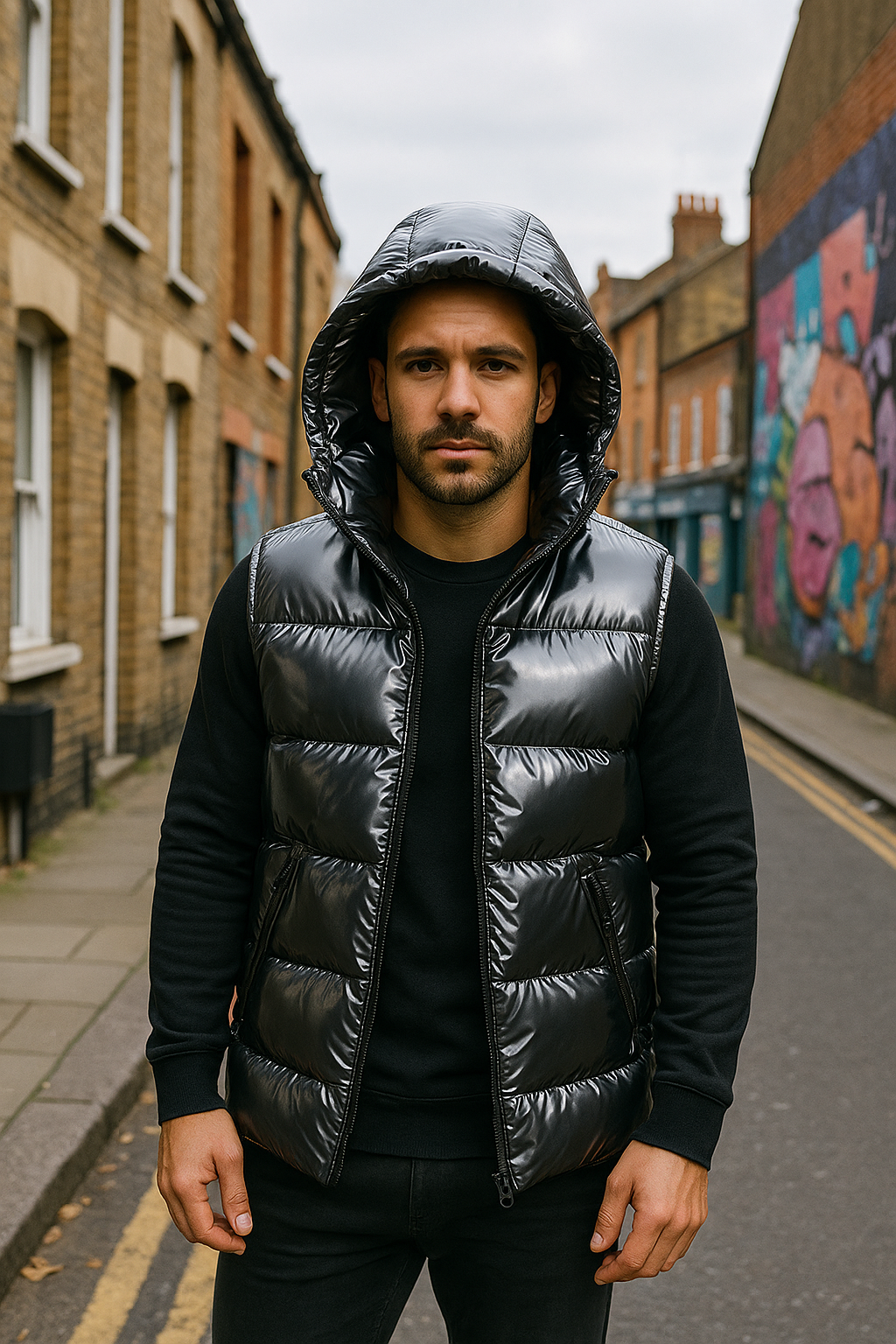 Men’s Puffer Vest – Reflective Quilted Bodywarmer – Lightweight Winter Gilet