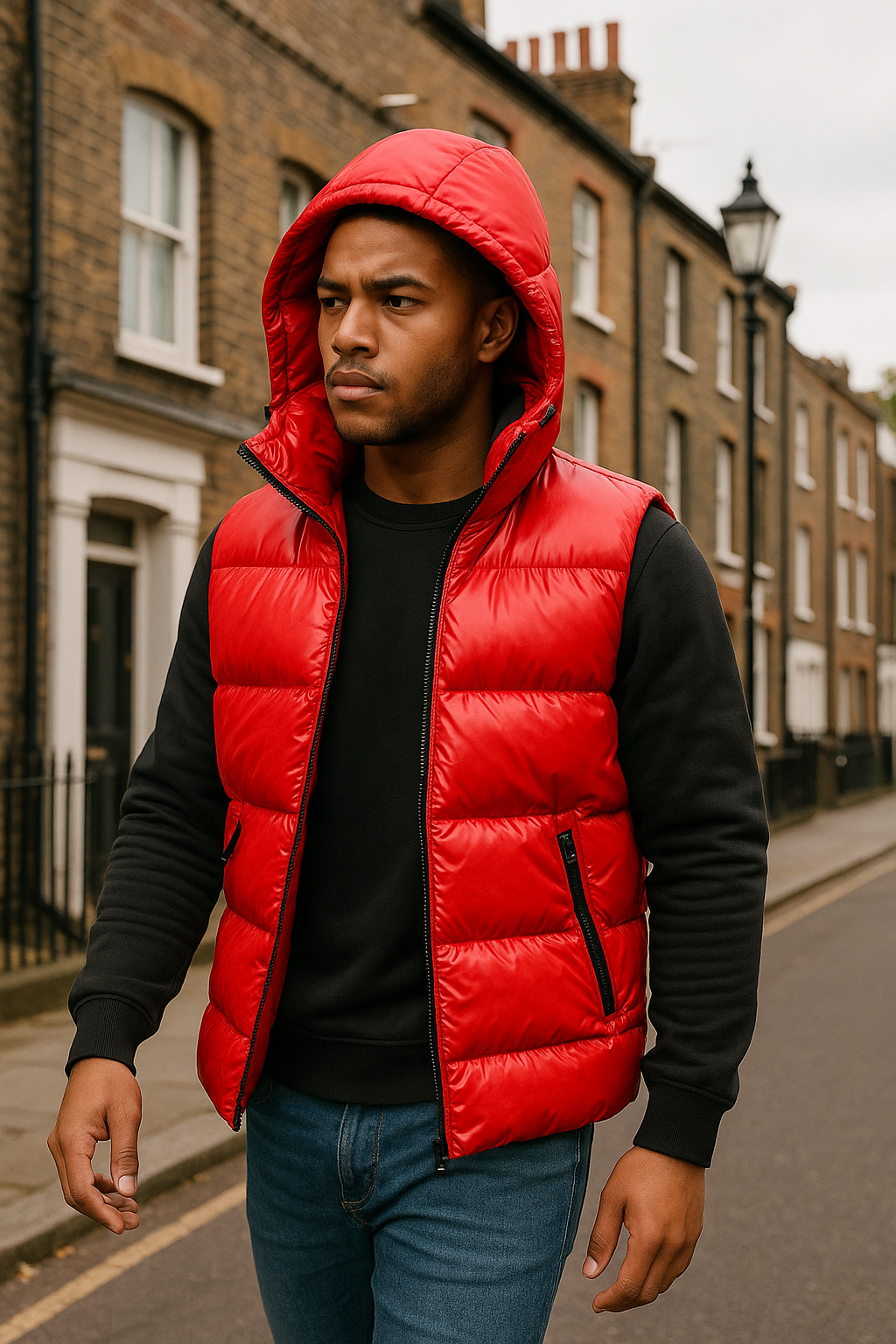 Men’s Puffer Vest – Reflective Quilted Bodywarmer – Lightweight Winter Gilet