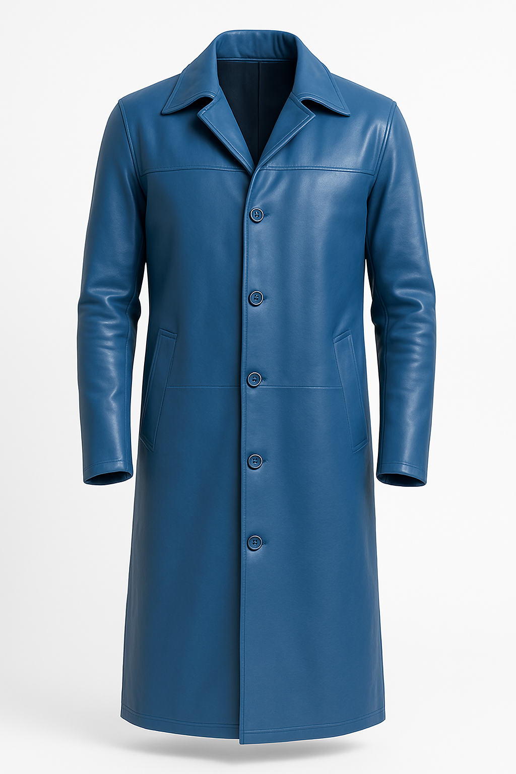 Men’s Long Coat – Full-Length Overcoat – Elegant Warm Winter Outerwear