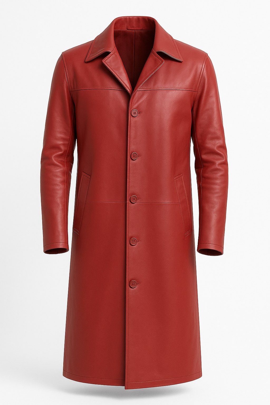 Men’s Long Coat – Full-Length Overcoat – Elegant Warm Winter Outerwear