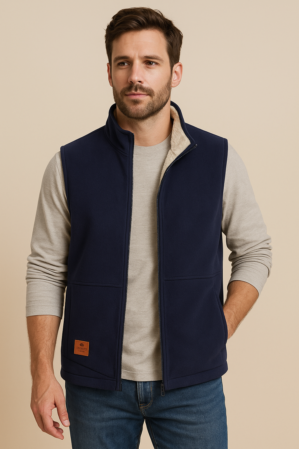 Men’s Fleece Lined Bodywarmer – Sleeveless Winter Gilet – Warm & Lightweight