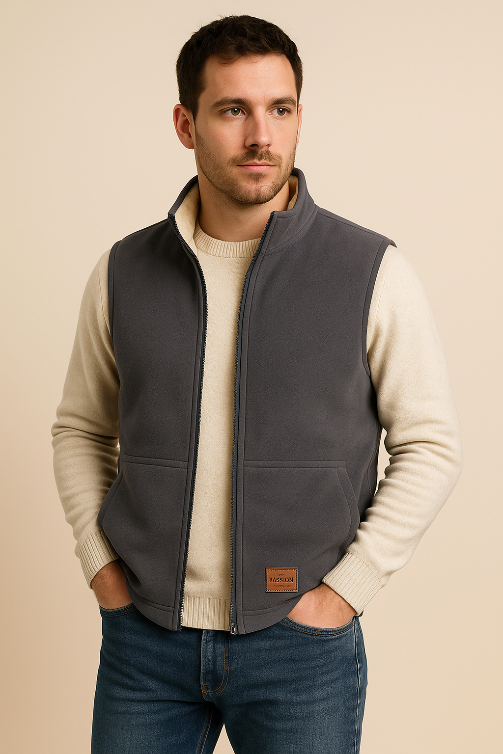Men’s Fleece Lined Bodywarmer – Sleeveless Winter Gilet – Warm & Lightweight