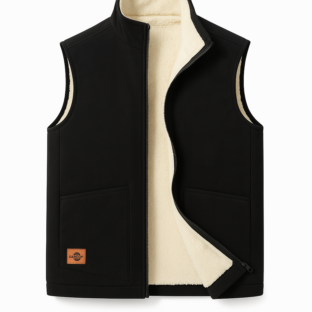 Men’s Fleece Lined Bodywarmer – Sleeveless Winter Gilet – Warm & Lightweight