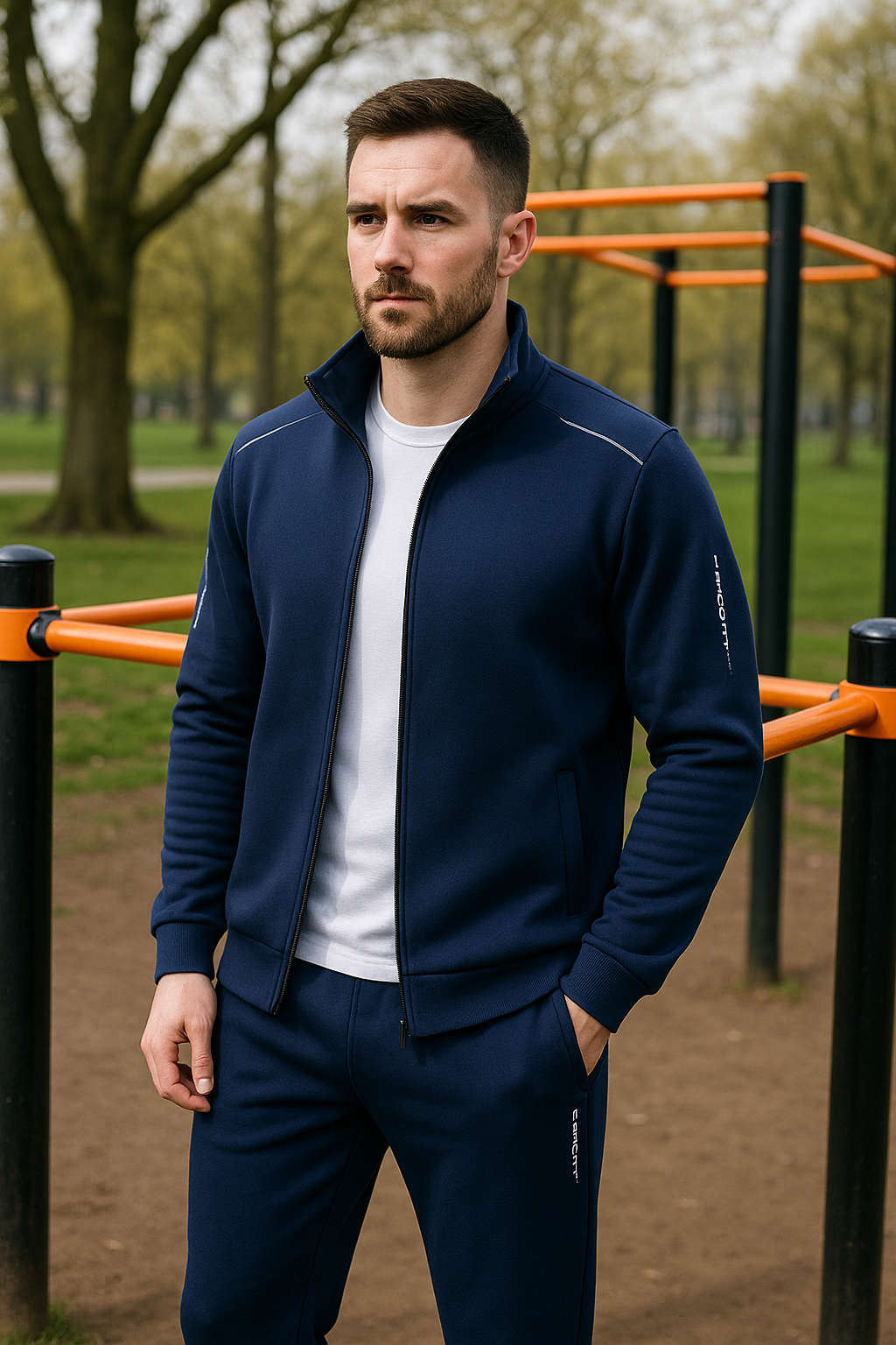 Men’s Tracksuit – Zip-Up Jacket & Joggers – Comfortable Athletic Streetwear