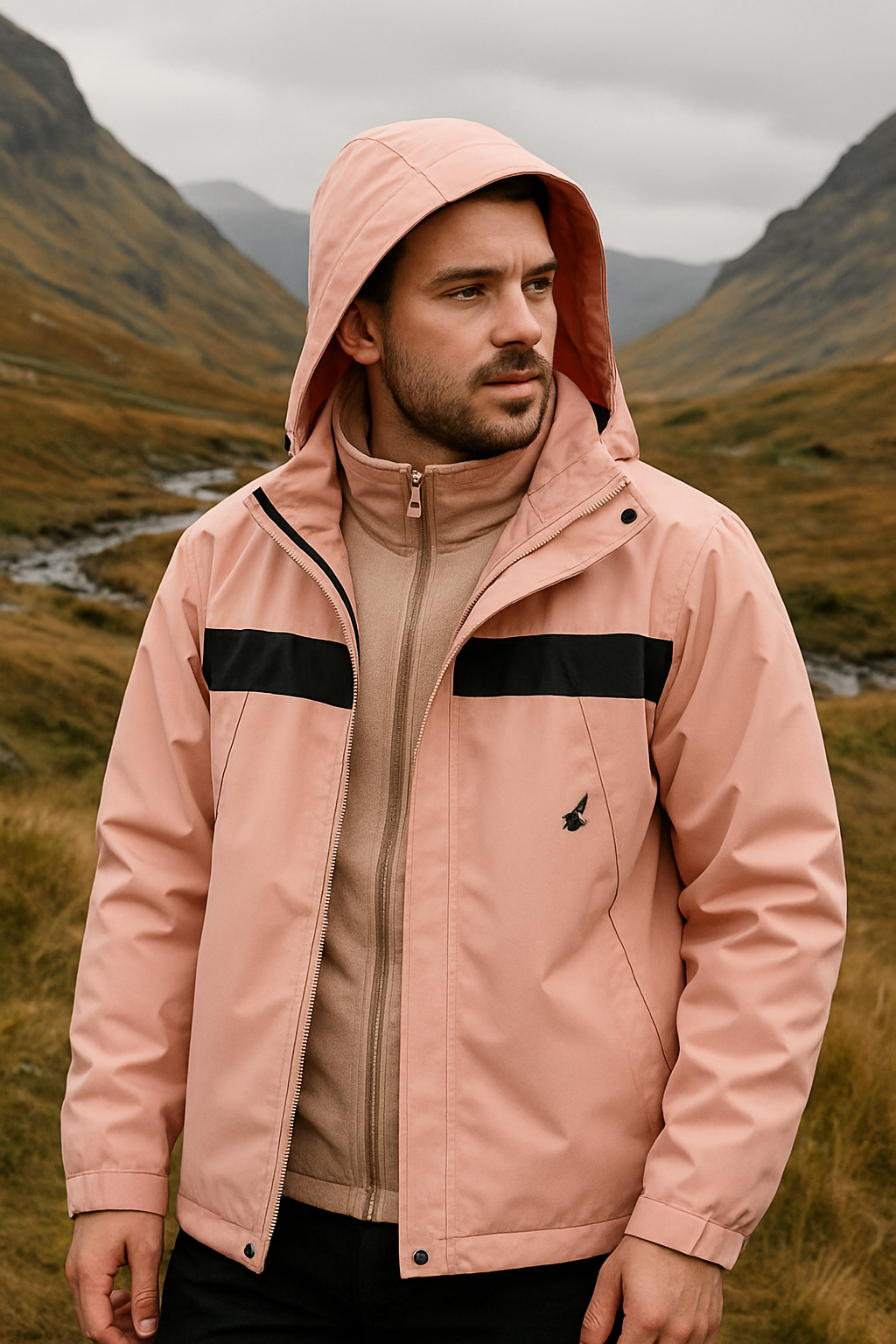 Men’s 3-in-1 Winter Jacket – Waterproof Hooded Coat – Warm & Versatile Outerwear