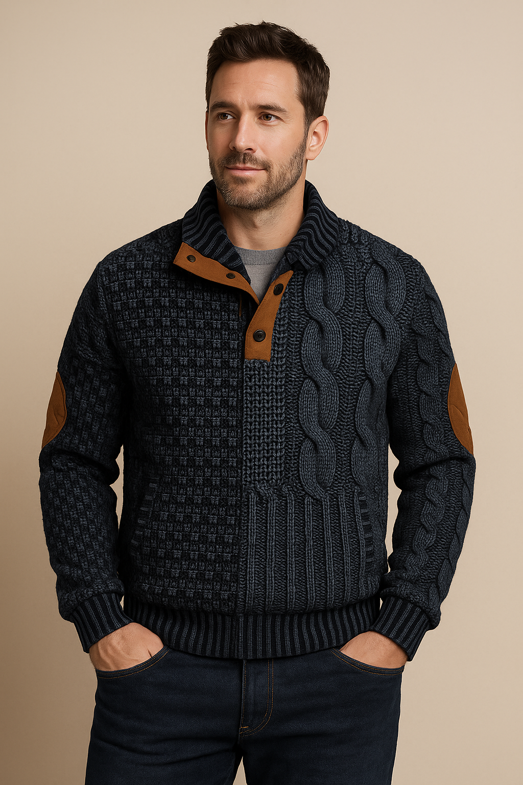 Men’s Knit Sweater – Warm Pullover – Casual & Smart Wear