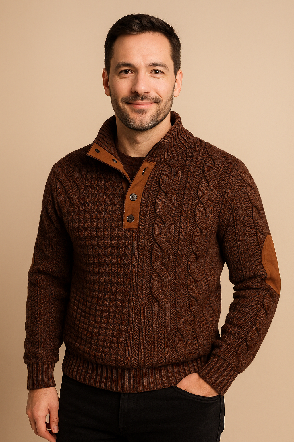 Men’s Knit Sweater – Warm Pullover – Casual & Smart Wear