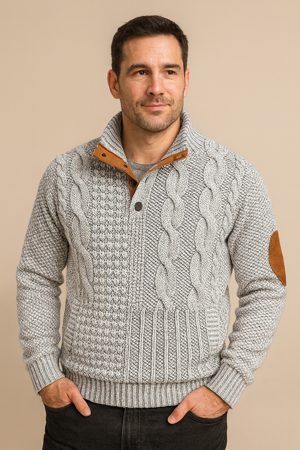 Men’s Knit Sweater – Warm Pullover – Casual & Smart Wear