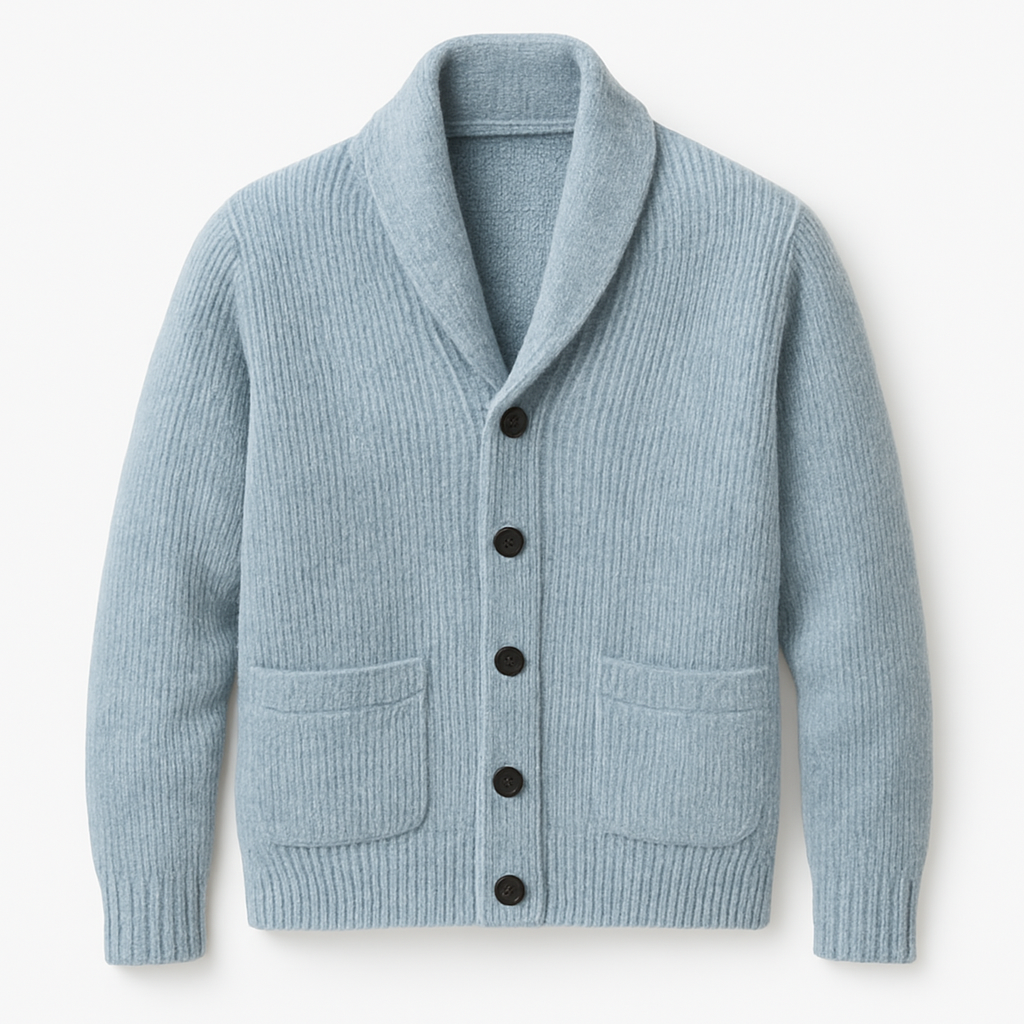 Men’s V-Neck Cardigan – Vintage Knit – Classic Smart Casual