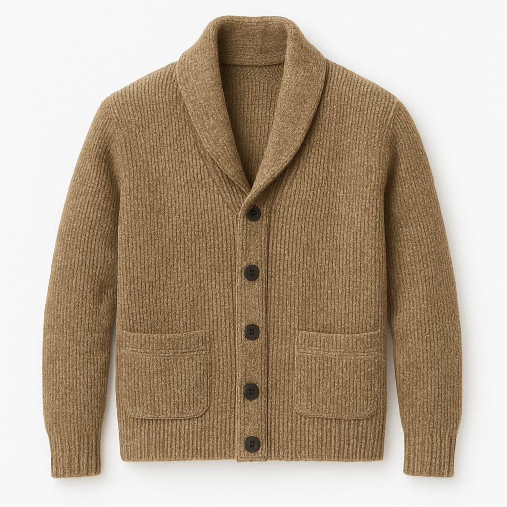 Men’s V-Neck Cardigan – Vintage Knit – Classic Smart Casual