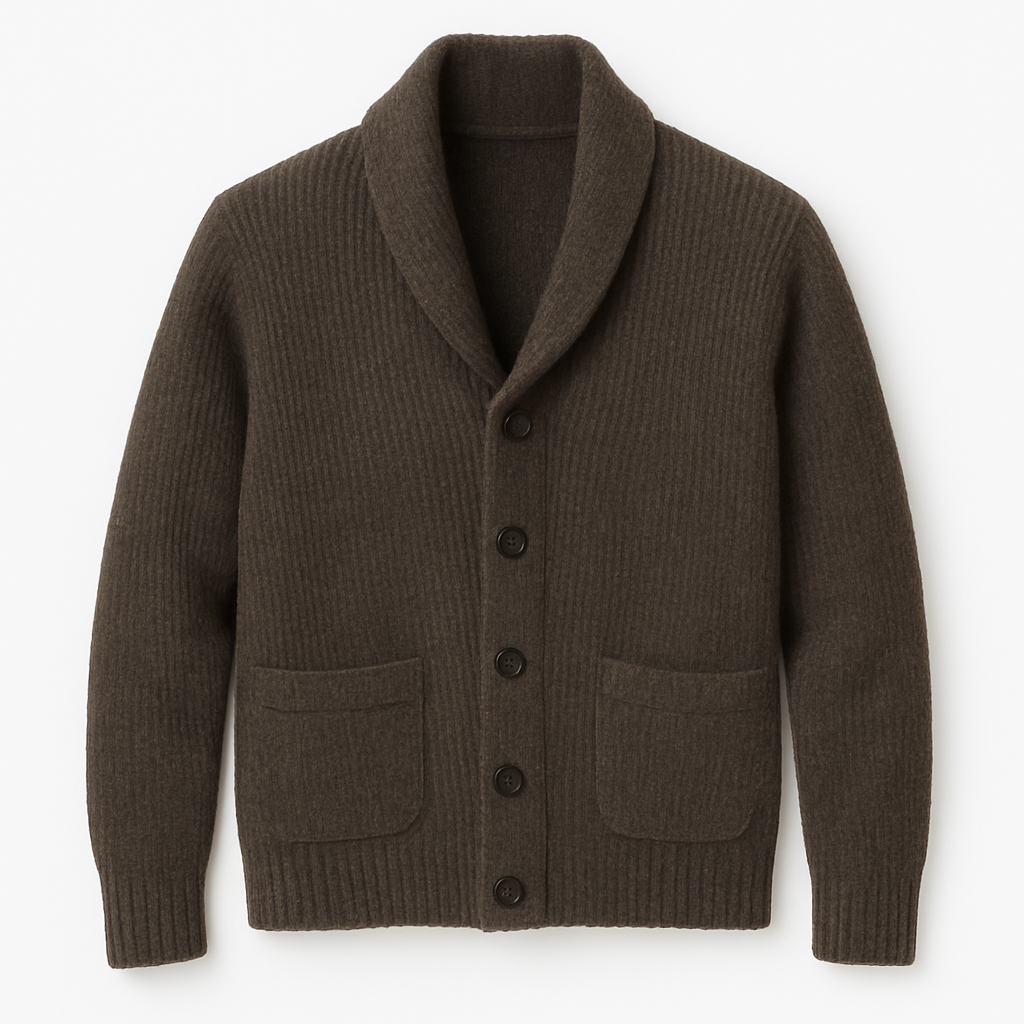 Men’s V-Neck Cardigan – Vintage Knit – Classic Smart Casual