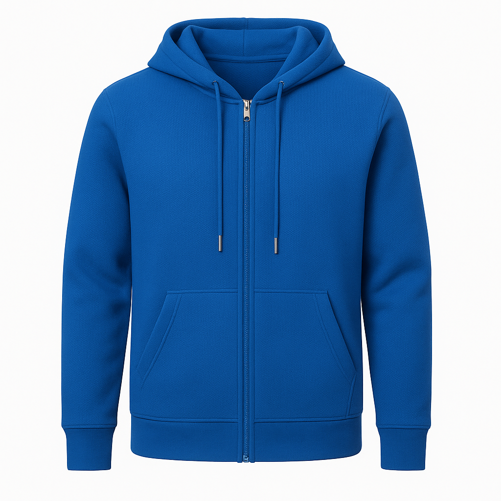 Men’s Zip Hoodie – Cotton Blend, Regular Fit, Hooded Jacket