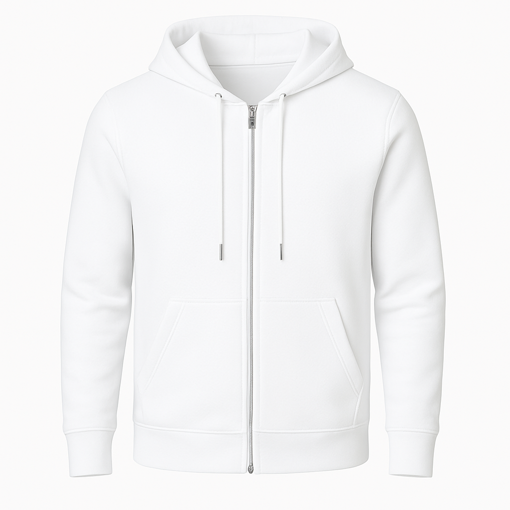 Men’s Zip Hoodie – Cotton Blend, Regular Fit, Hooded Jacket
