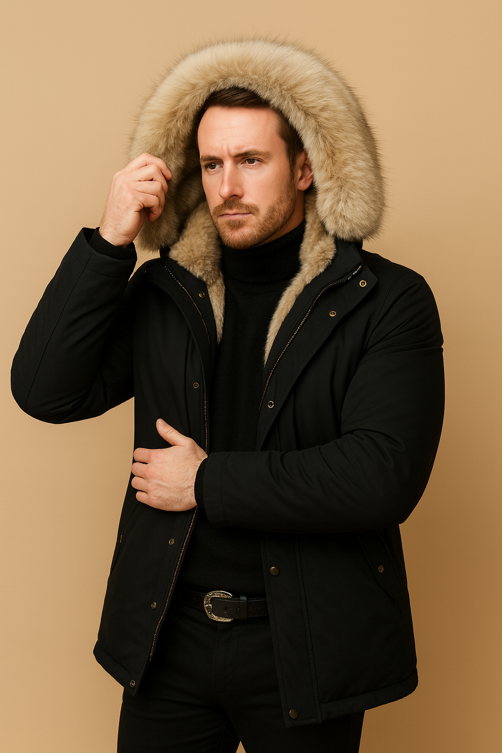 Men’s Winter Puffer Jacket with Hood – Insulated, Warm & Comfortable