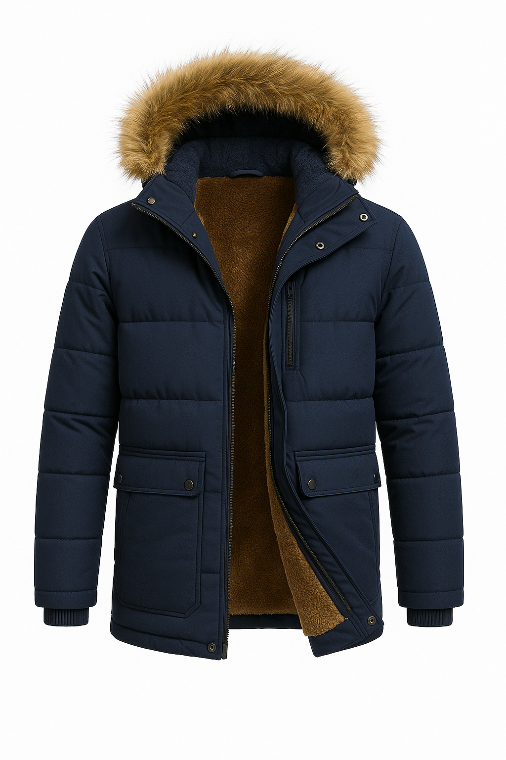 Men’s Winter Parka with Hood – Waterproof, Warm & Insulated Outerwear.
