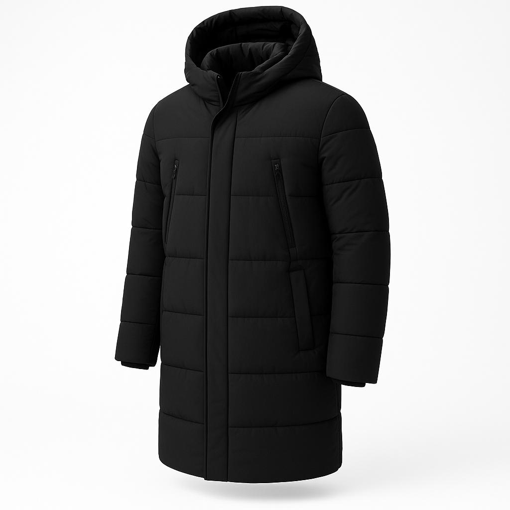 Men’s Quilted Parka Coat – Insulated, Plush Fleece Lining & Relaxed Fit