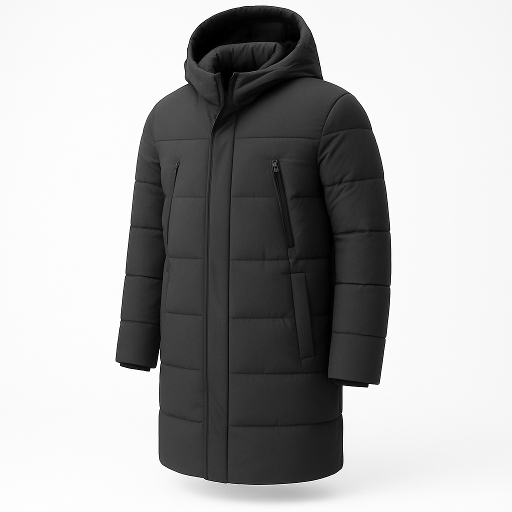 Men’s Quilted Parka Coat – Insulated, Plush Fleece Lining & Relaxed Fit
