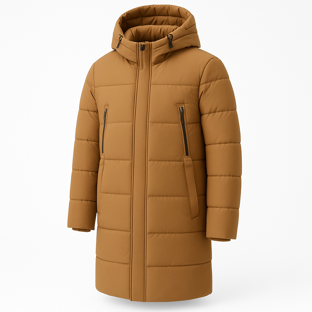 Men’s Quilted Parka Coat – Insulated, Plush Fleece Lining & Relaxed Fit