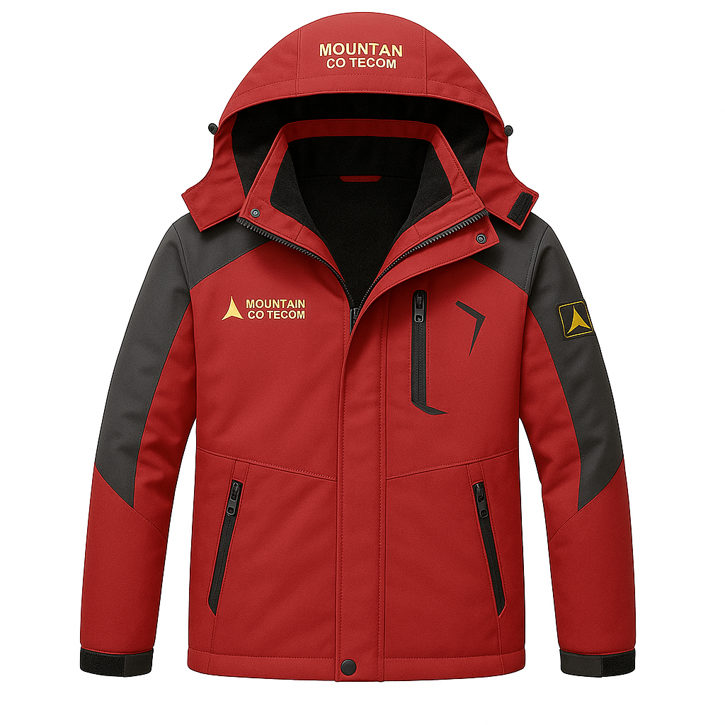 Men’s Parka Jacket – Windproof, Fur-Lined Hood & Zipped Pockets
