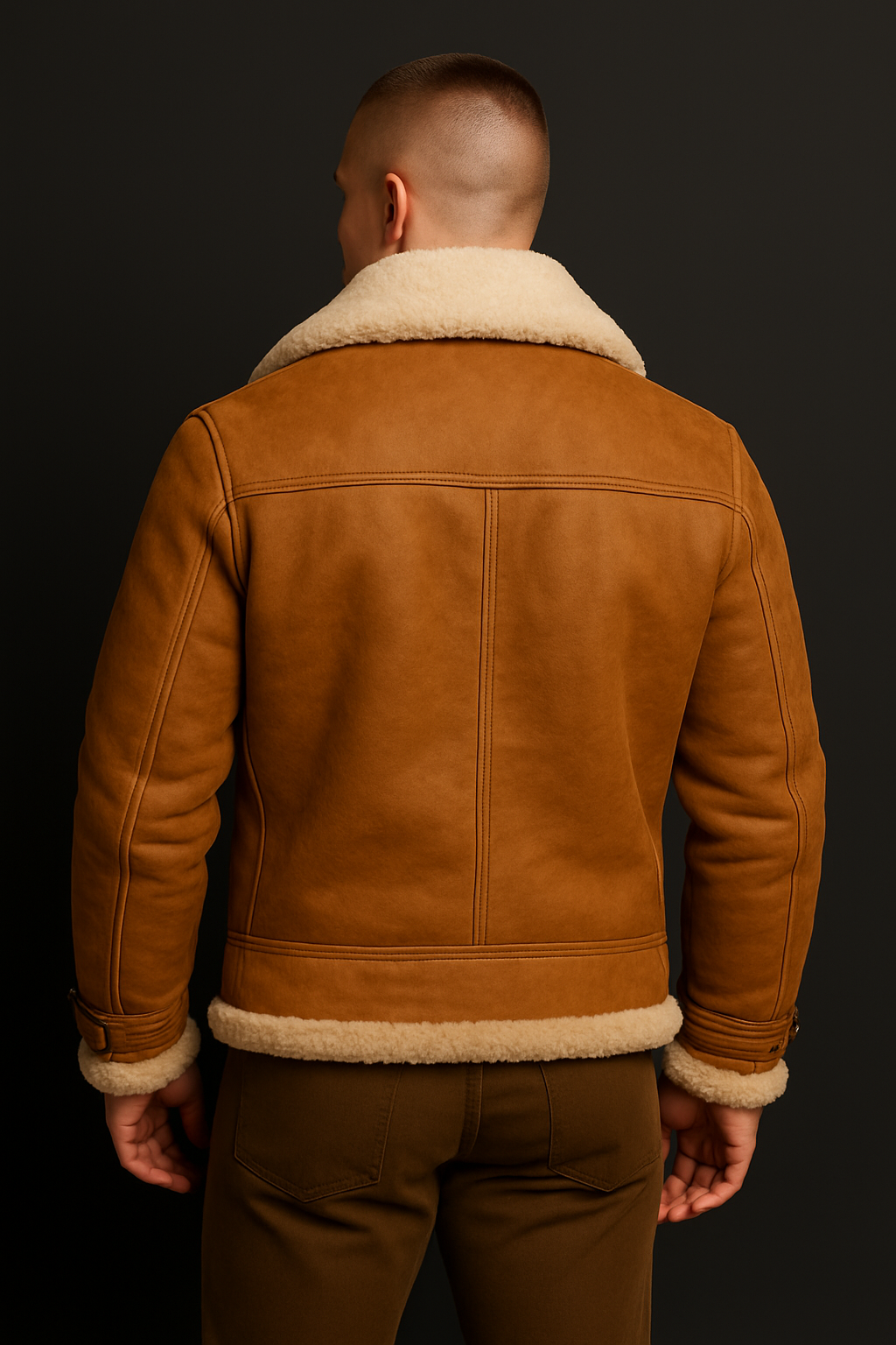 Men's Premium Shearling Aviator Jacket