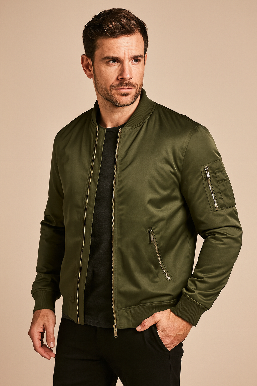 Men's Classic Bomber Jacket