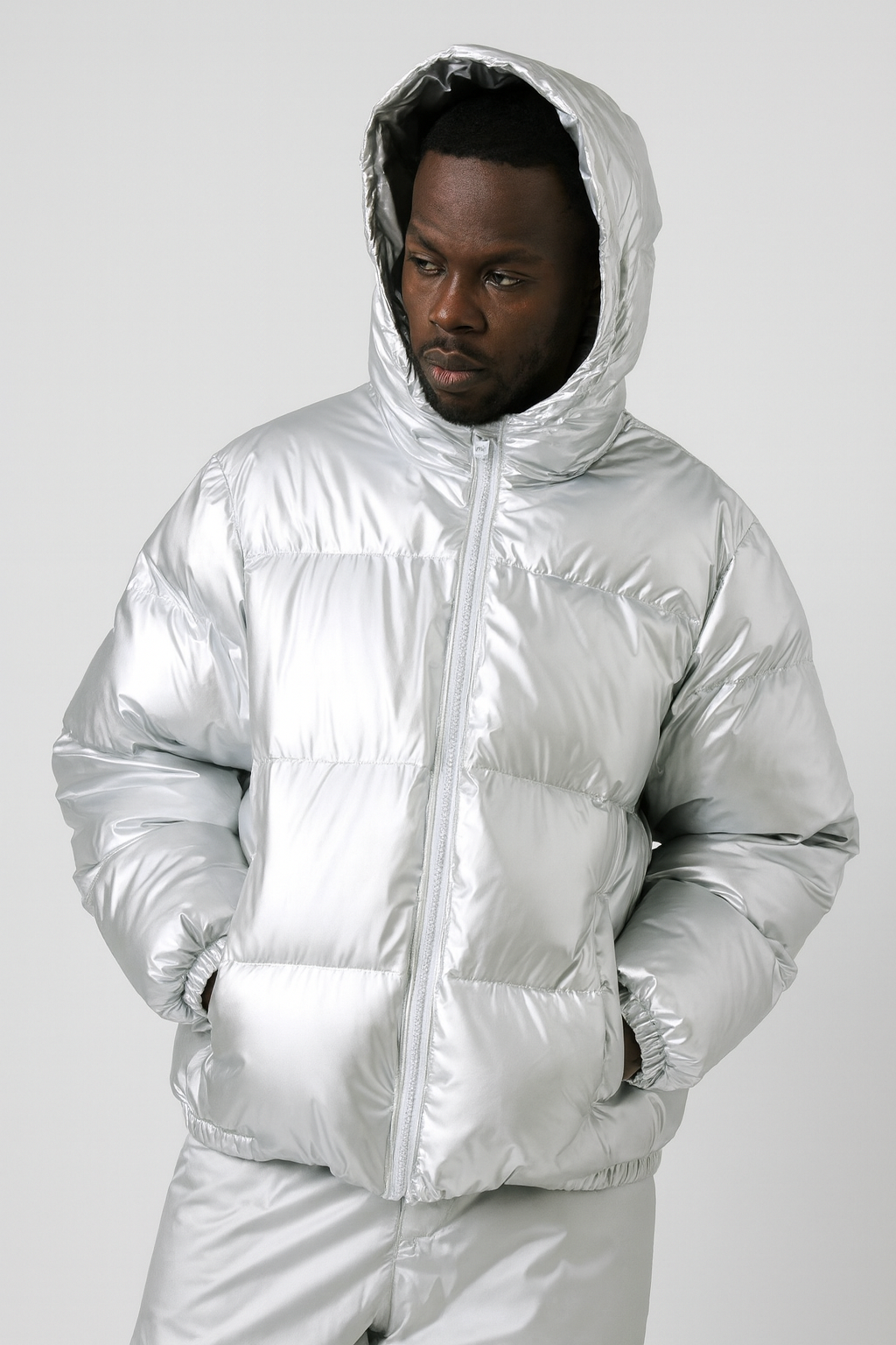 Men's Luxe Gloss Puffer Jacket – Shiny Winter Coat