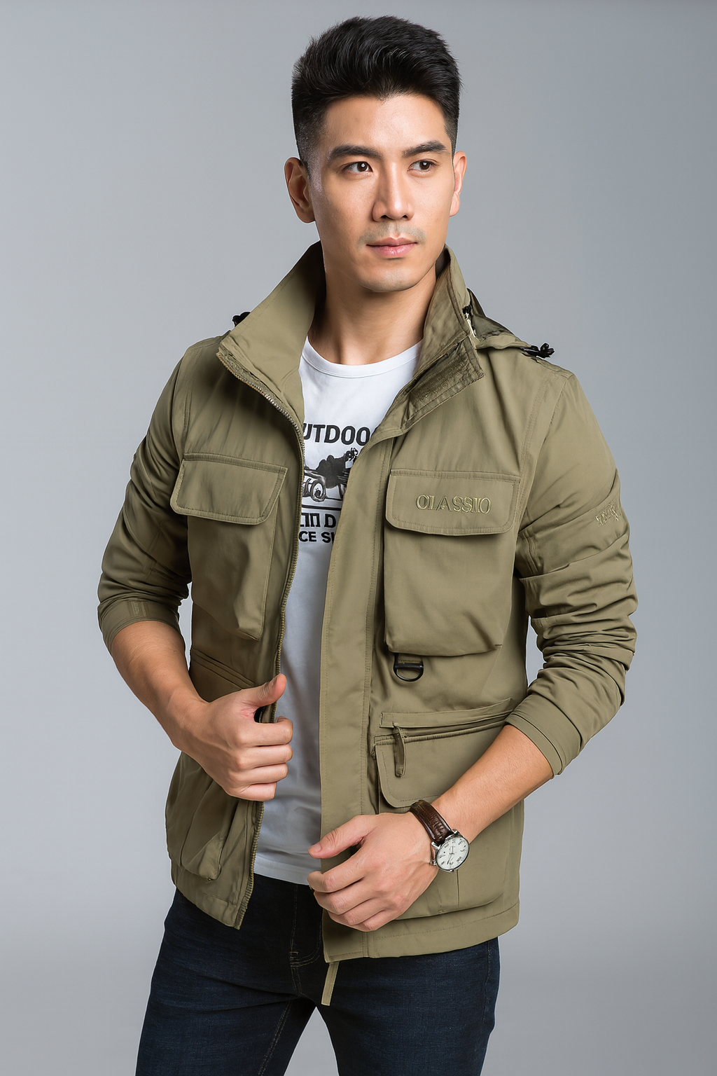 Men's Outdoor Utility Jacket – Durable Functional Field Coat