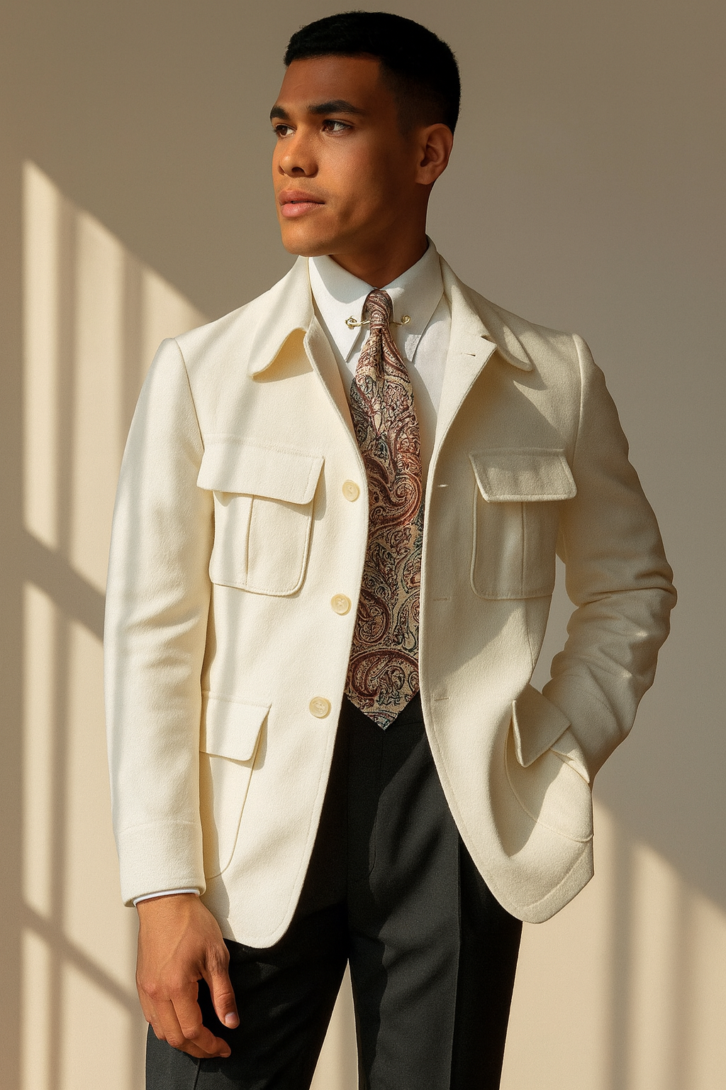 Wool Field Jacket – Tailored Elegance Meets Utility
