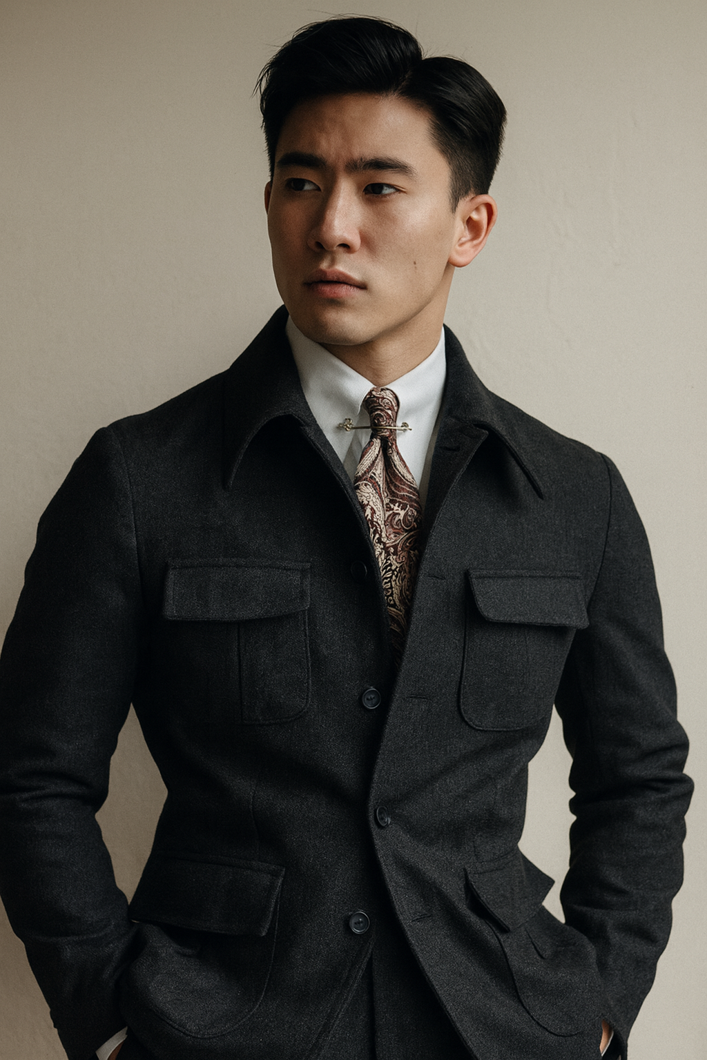 Wool Field Jacket – Tailored Elegance Meets Utility