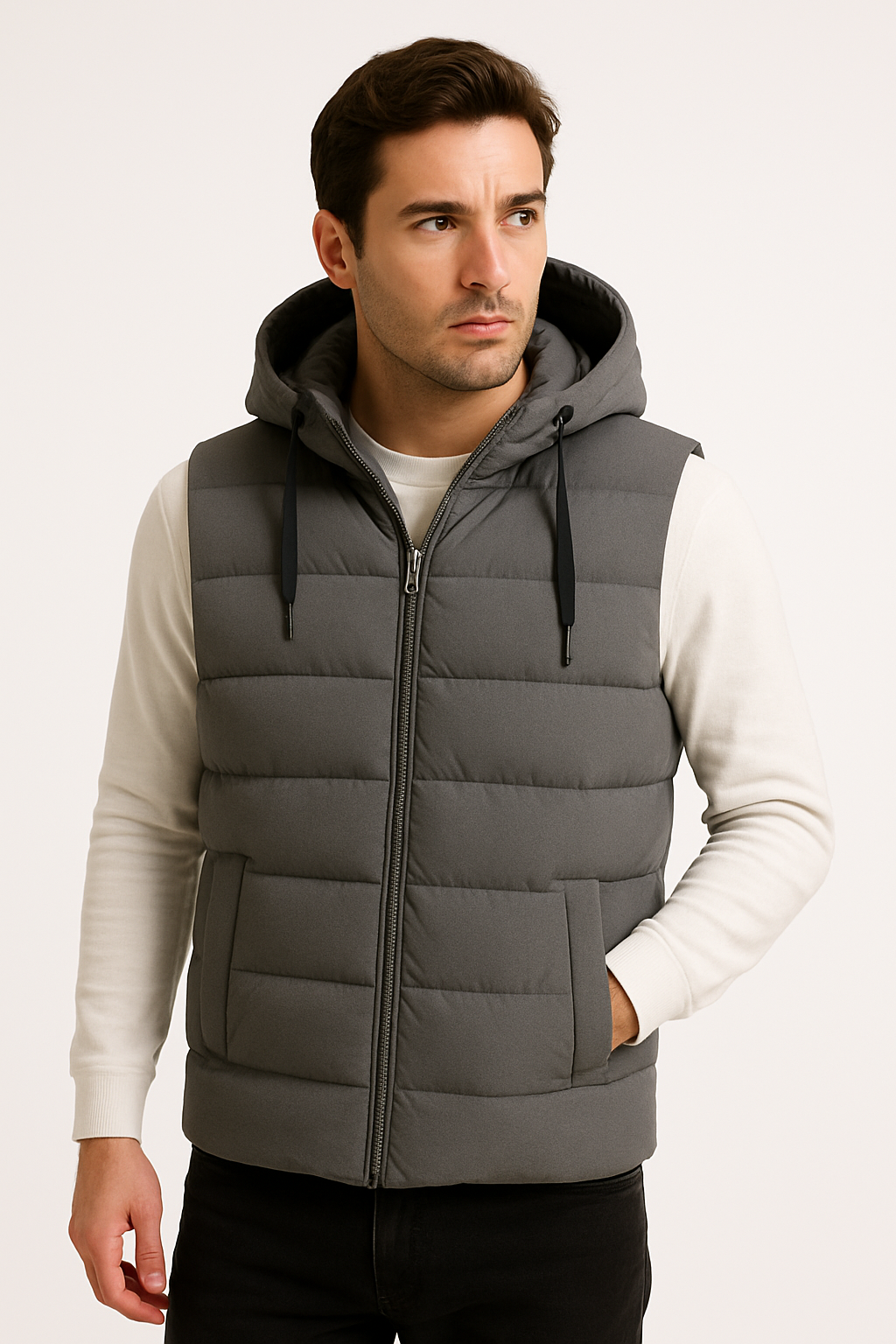 UrbanEdge Puffer Vest with Hood