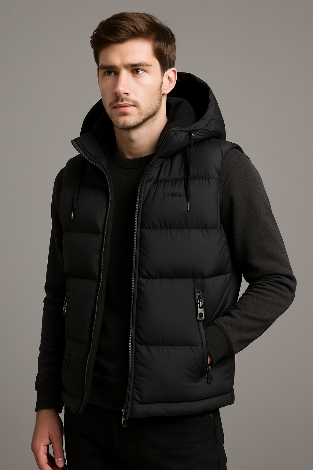 UrbanShield Puffer Gilet with Hood
