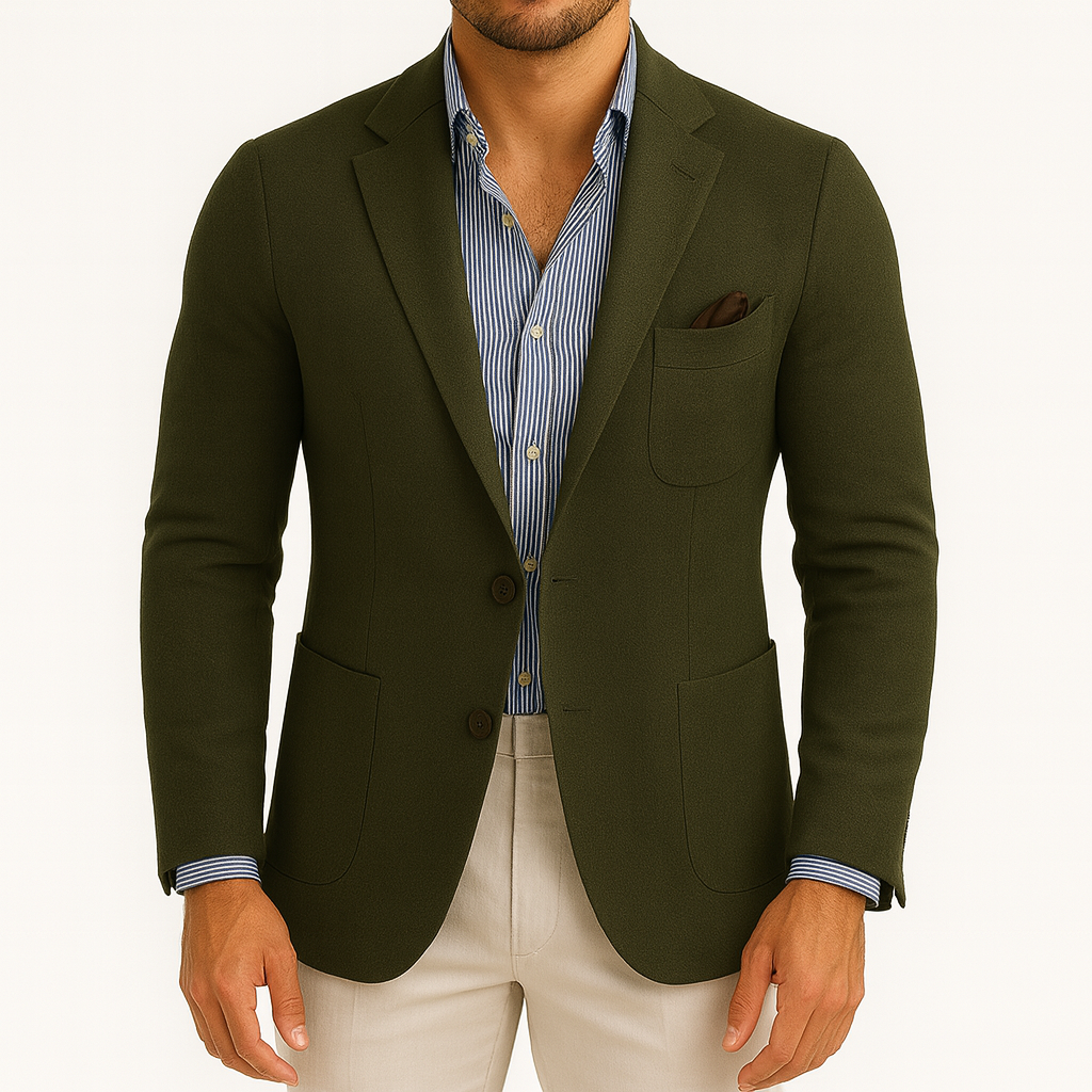 Men’s Blazer – Lightweight Stretch, Slim Fit, Notch Lapel