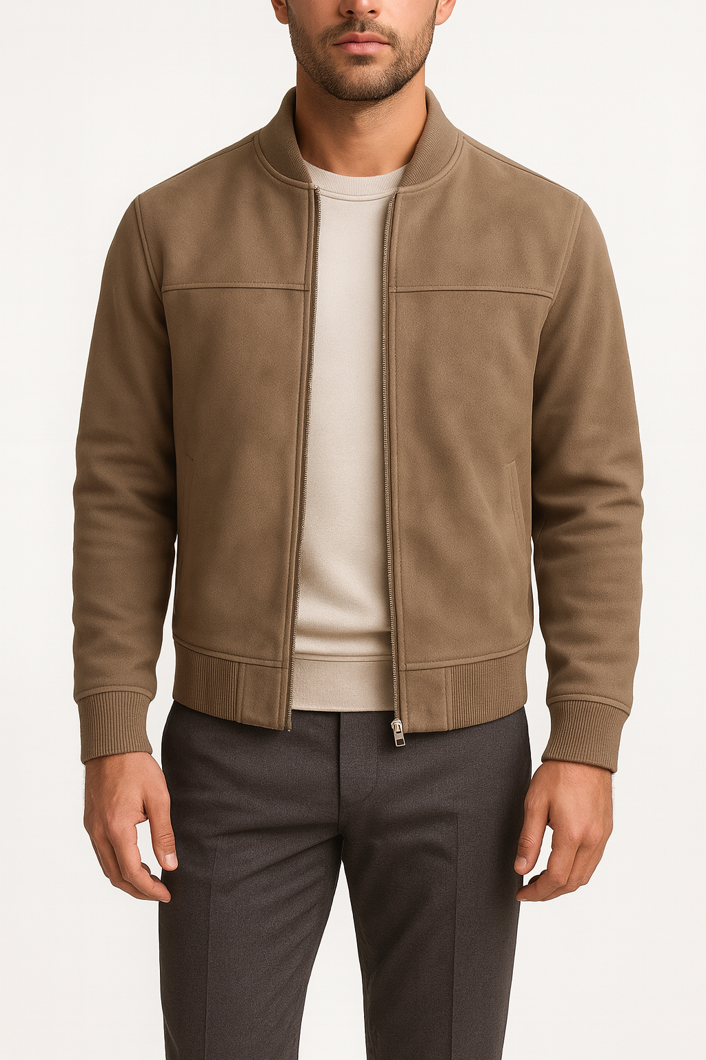 Men’s Suede Jacket – Tailored Fit, Soft Finish & Smart Casual Appeal