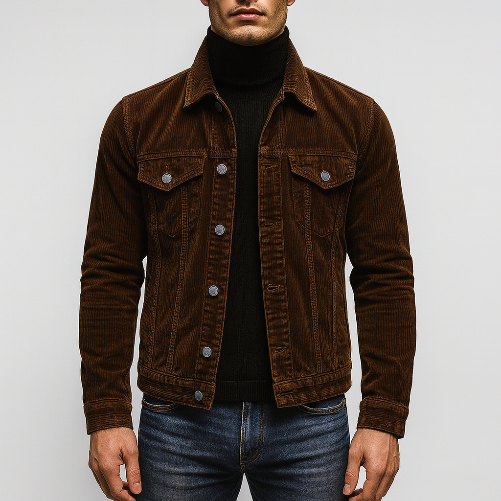Men’s Corduroy Jacket – Relaxed Fit, Button-Up, Workwear Style