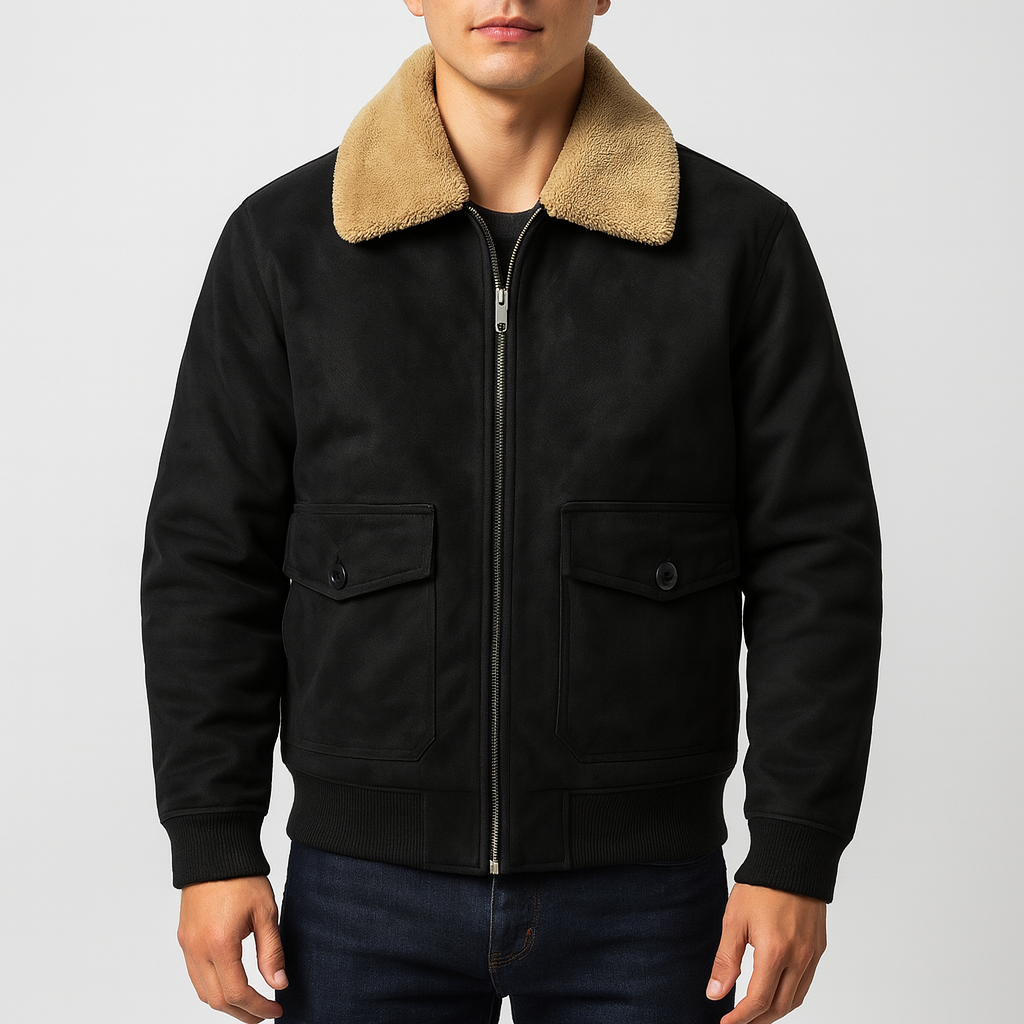 Men’s Corduroy Sherpa Jacket – Vintage Style, Lined, Winter Warmth
