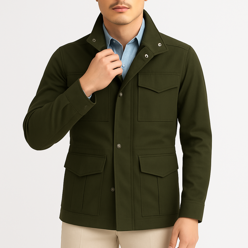 Men’s Heritage Hunting Raincoat – Waterproof, Quilted & Durable