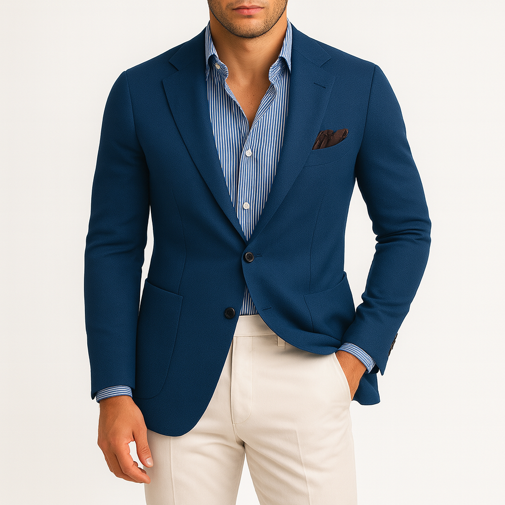 Men’s Blazer – Lightweight Stretch, Slim Fit, Notch Lapel