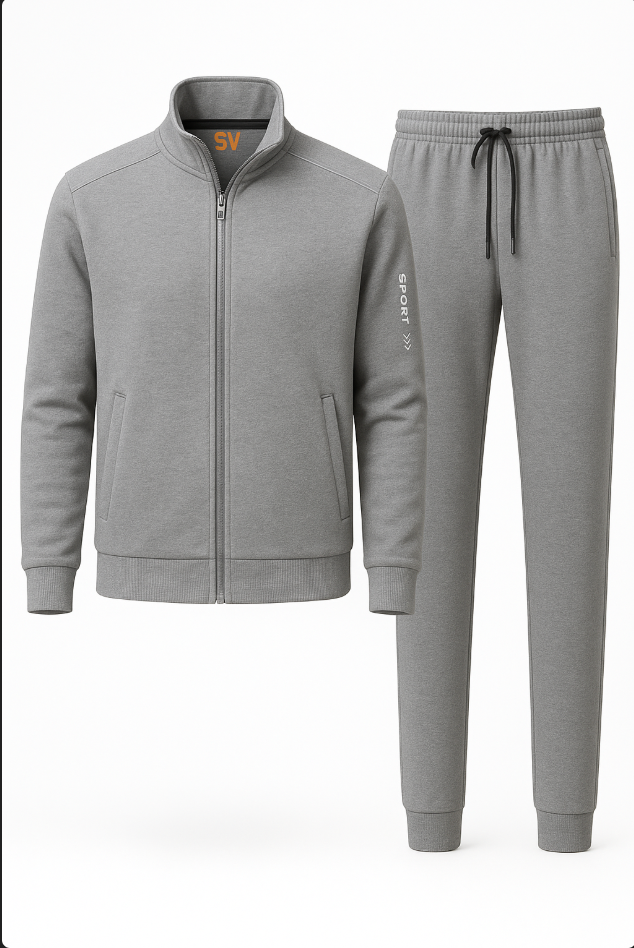 Men’s Tracksuit – Zip-Up Jacket & Joggers – Comfortable Athletic Streetwear