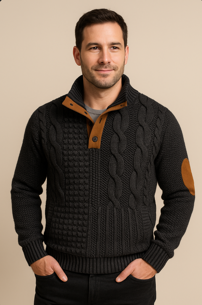 Men’s Knit Sweater – Warm Pullover – Casual & Smart Wear