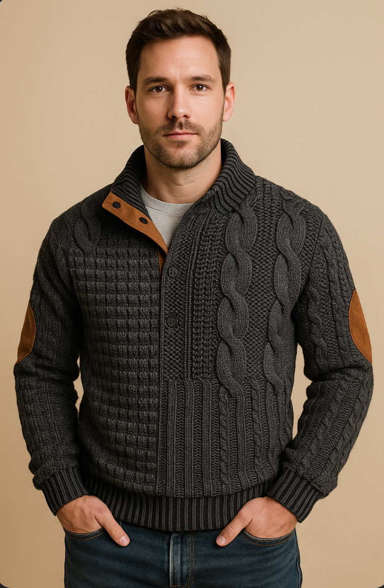 Men’s Knit Sweater – Warm Pullover – Casual & Smart Wear