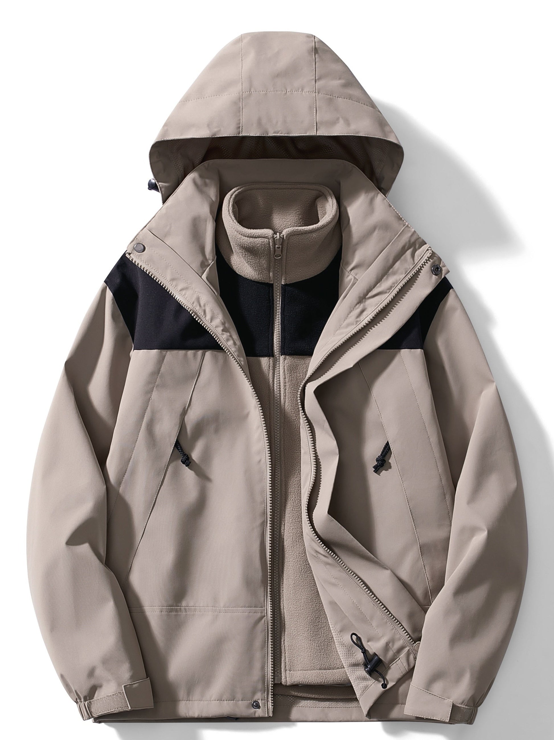 Men’s 3-in-1 Winter Jacket – Waterproof Hooded Coat – Warm & Versatile Outerwear