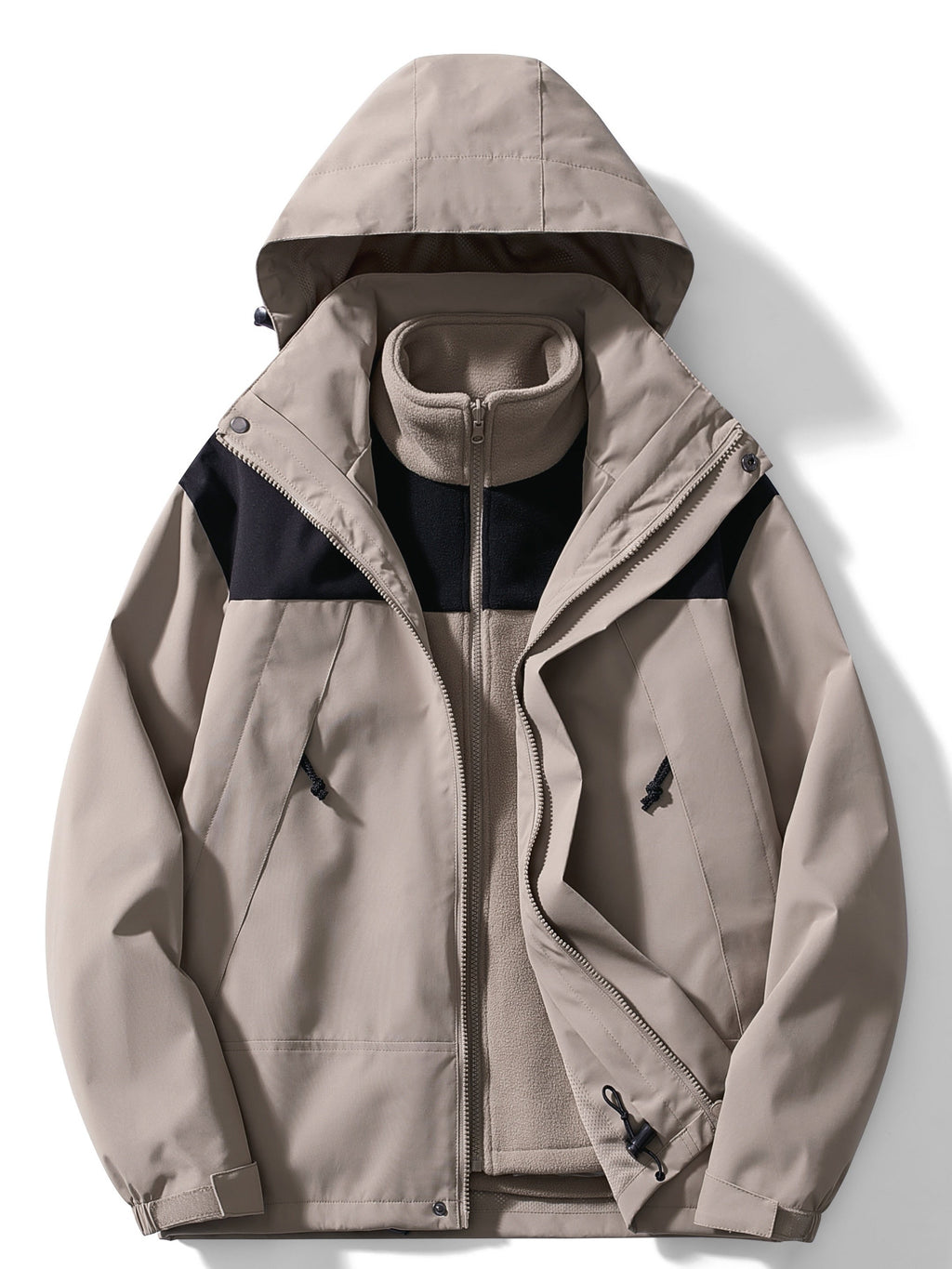 Men’s 3-in-1 Winter Jacket – Waterproof Hooded Coat – Warm & Versatile Outerwear