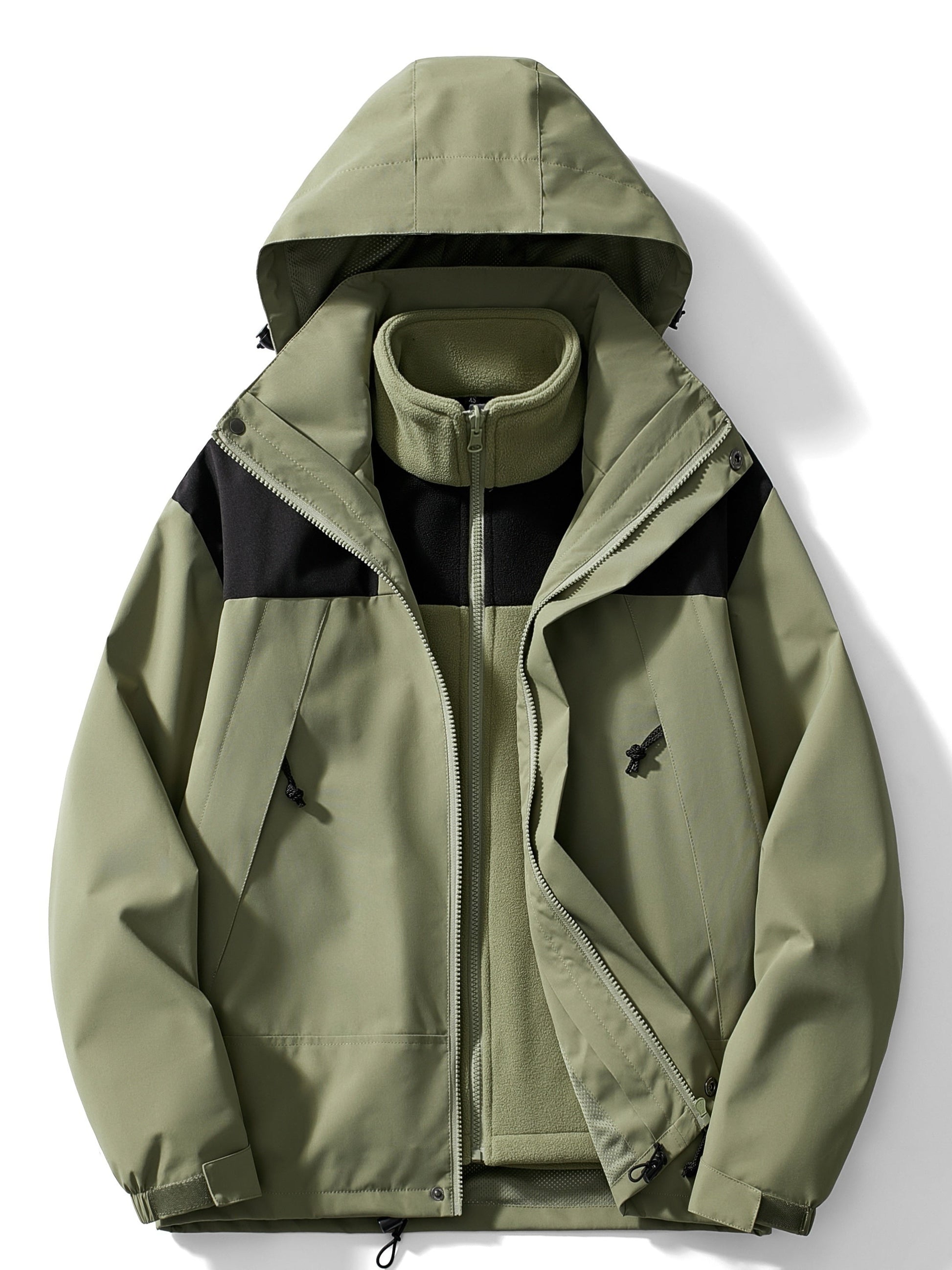 Men’s 3-in-1 Winter Jacket – Waterproof Hooded Coat – Warm & Versatile Outerwear