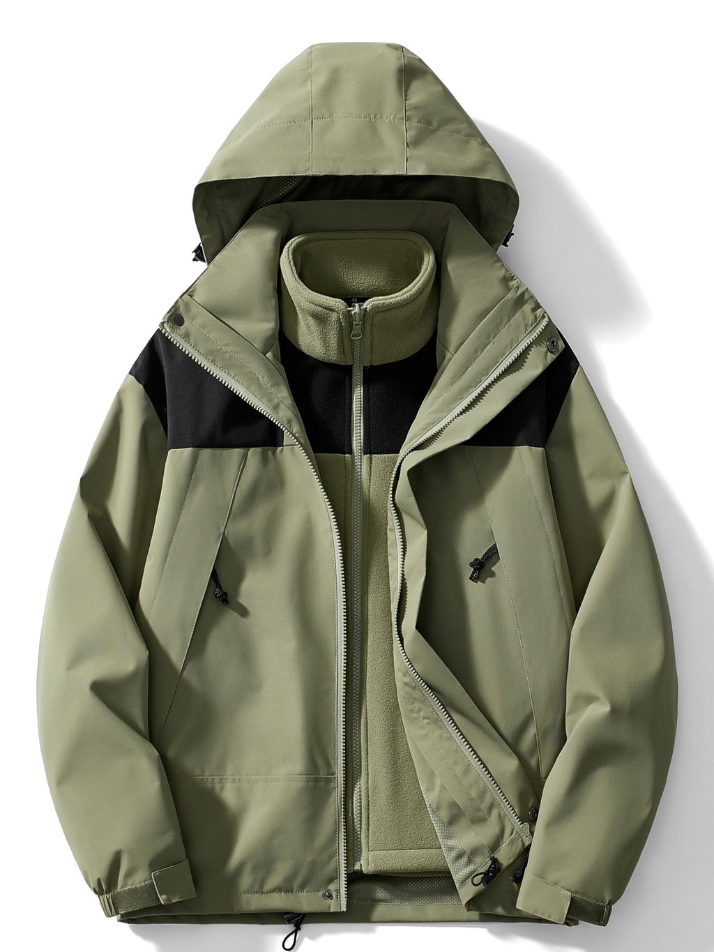 Men’s 3-in-1 Winter Jacket – Waterproof Hooded Coat – Warm & Versatile Outerwear