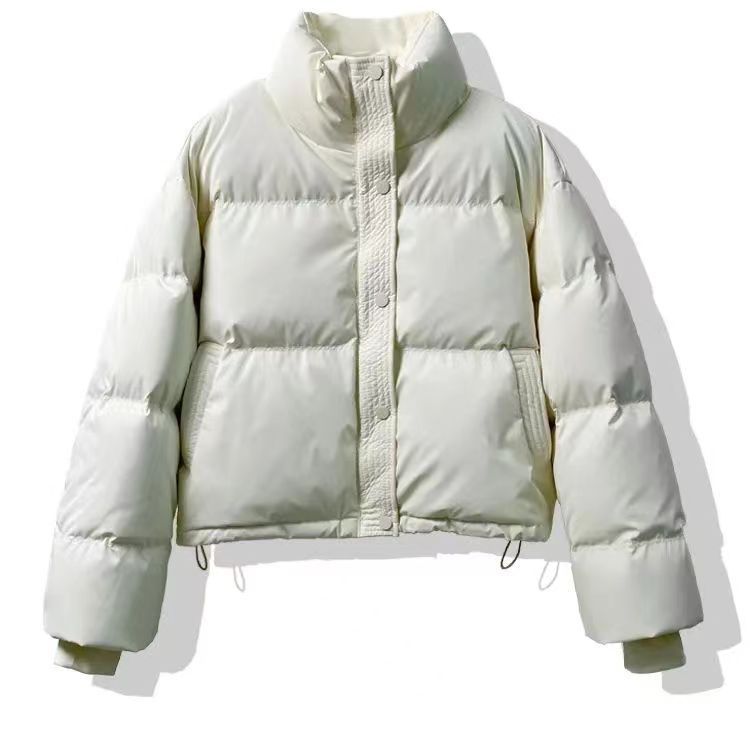 Short Stand-up Collar Down Jacket For Women, New Style For Autumn And Winter, High-end Temperament, Casual And Warm Cotton-padded Jacket For Small Size